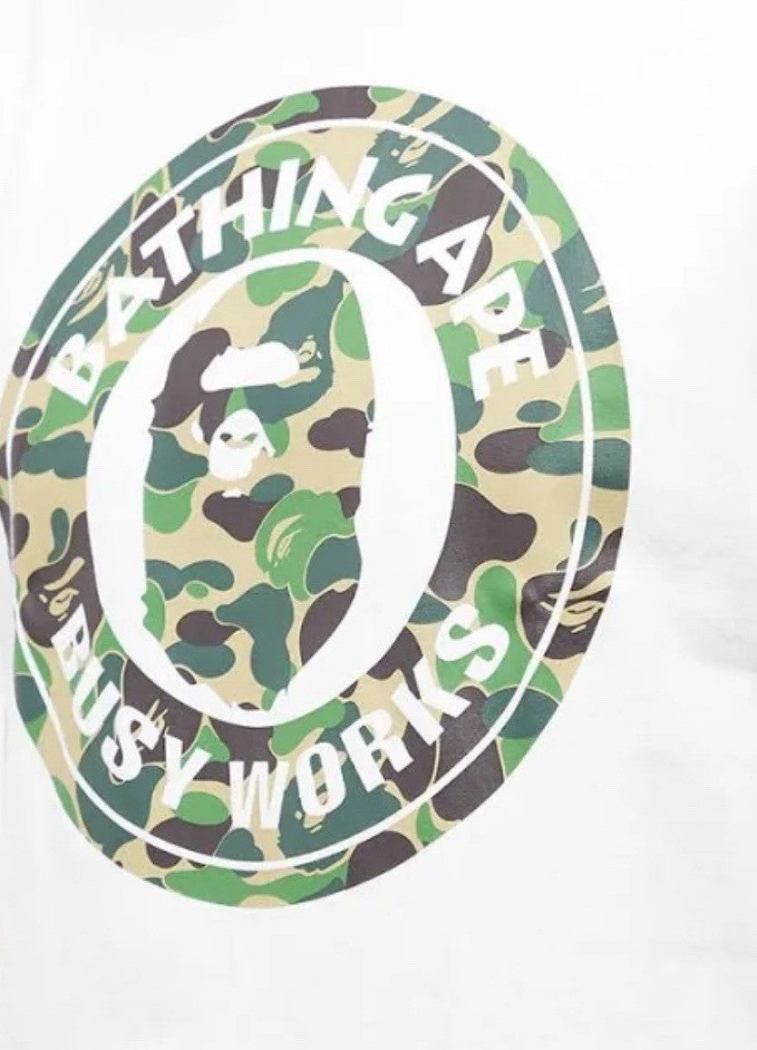 Size L - BAPE ABC Camo By Bathing Ape Tee 'White/Green'