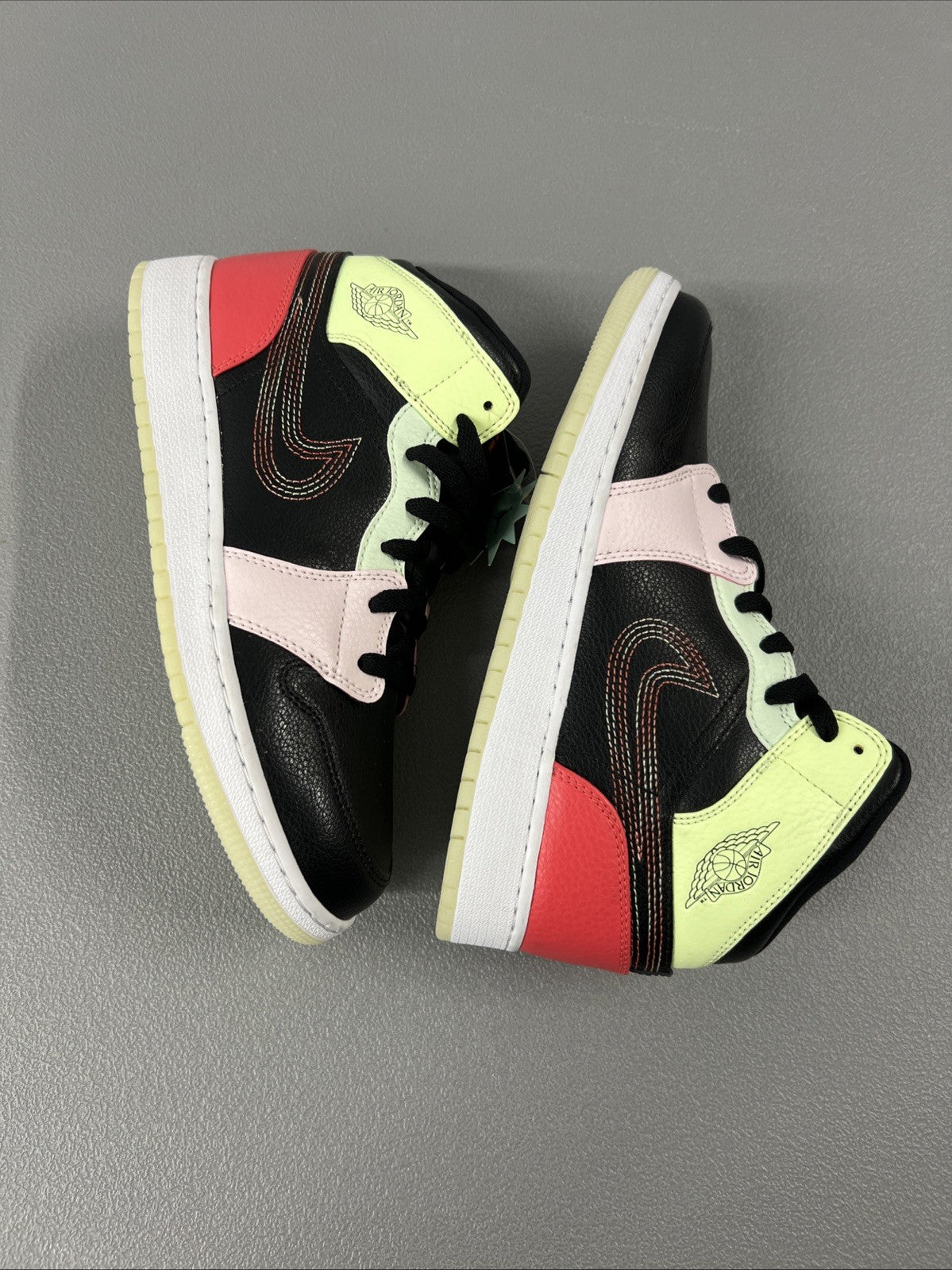 Size 7Y or 8.5 Wmns- Jordan 1 Mid Glow-In-The-Dark (GS)