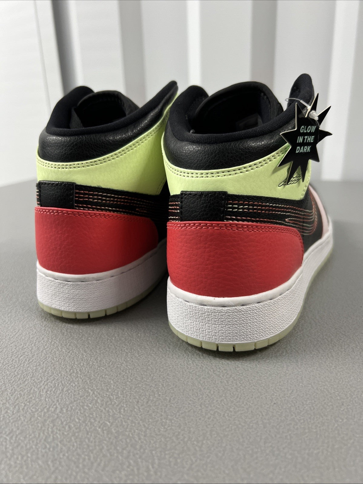 Size 7Y or 8.5 Wmns- Jordan 1 Mid Glow-In-The-Dark (GS)