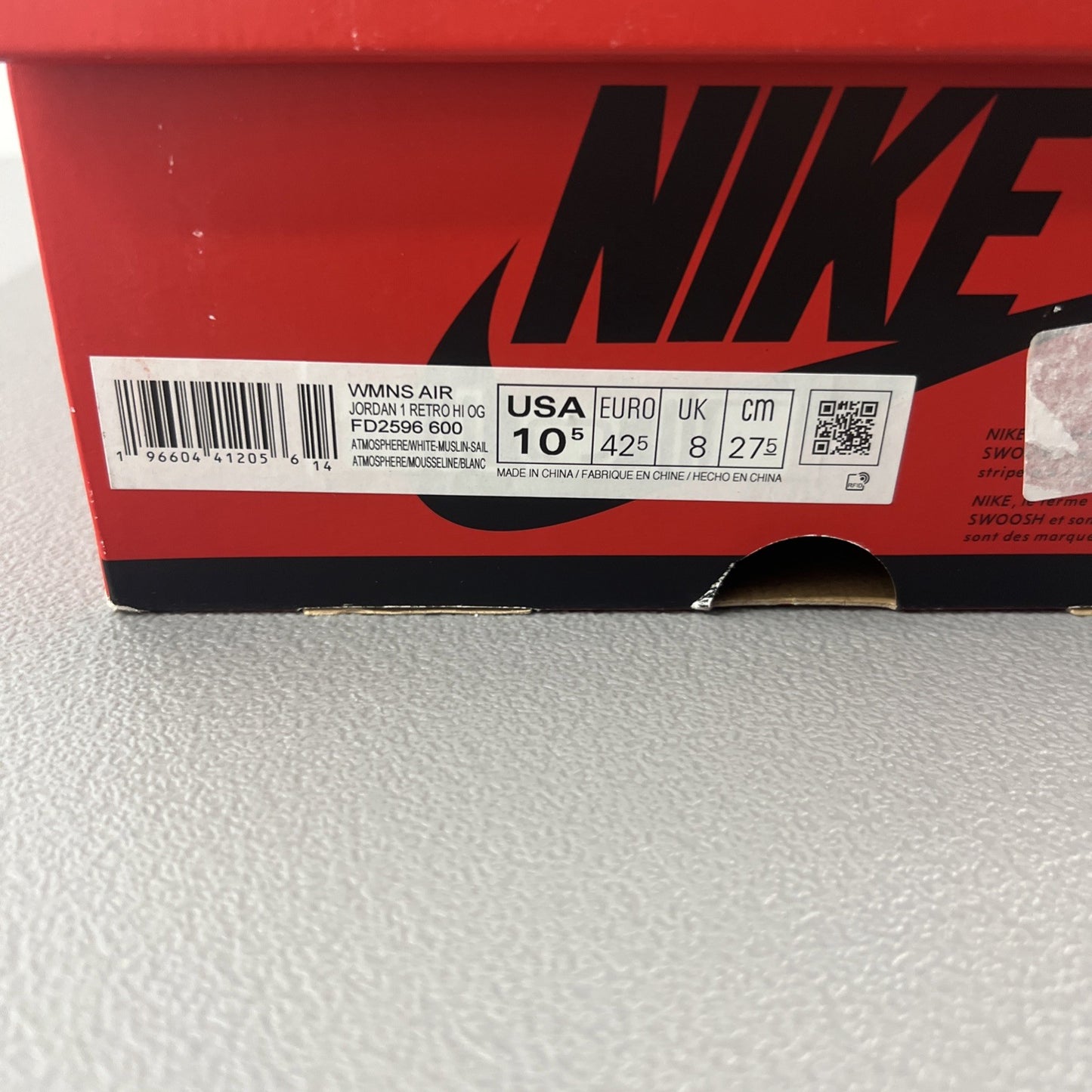 Size 10.5 - Air Jordan 1 Retro OG High Washed Pink (Wmns)