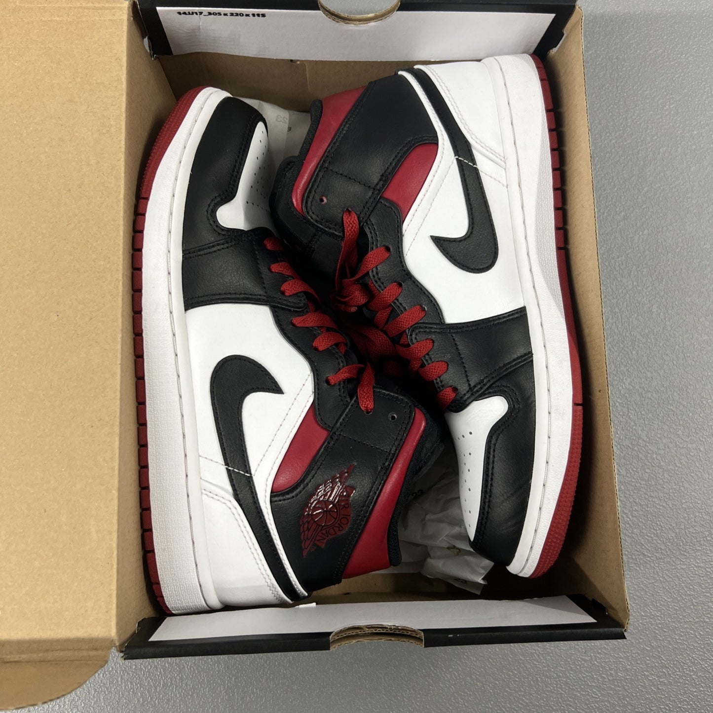 Size 9 - Air Jordan 1 Mid 'Gym Red Black Toe'