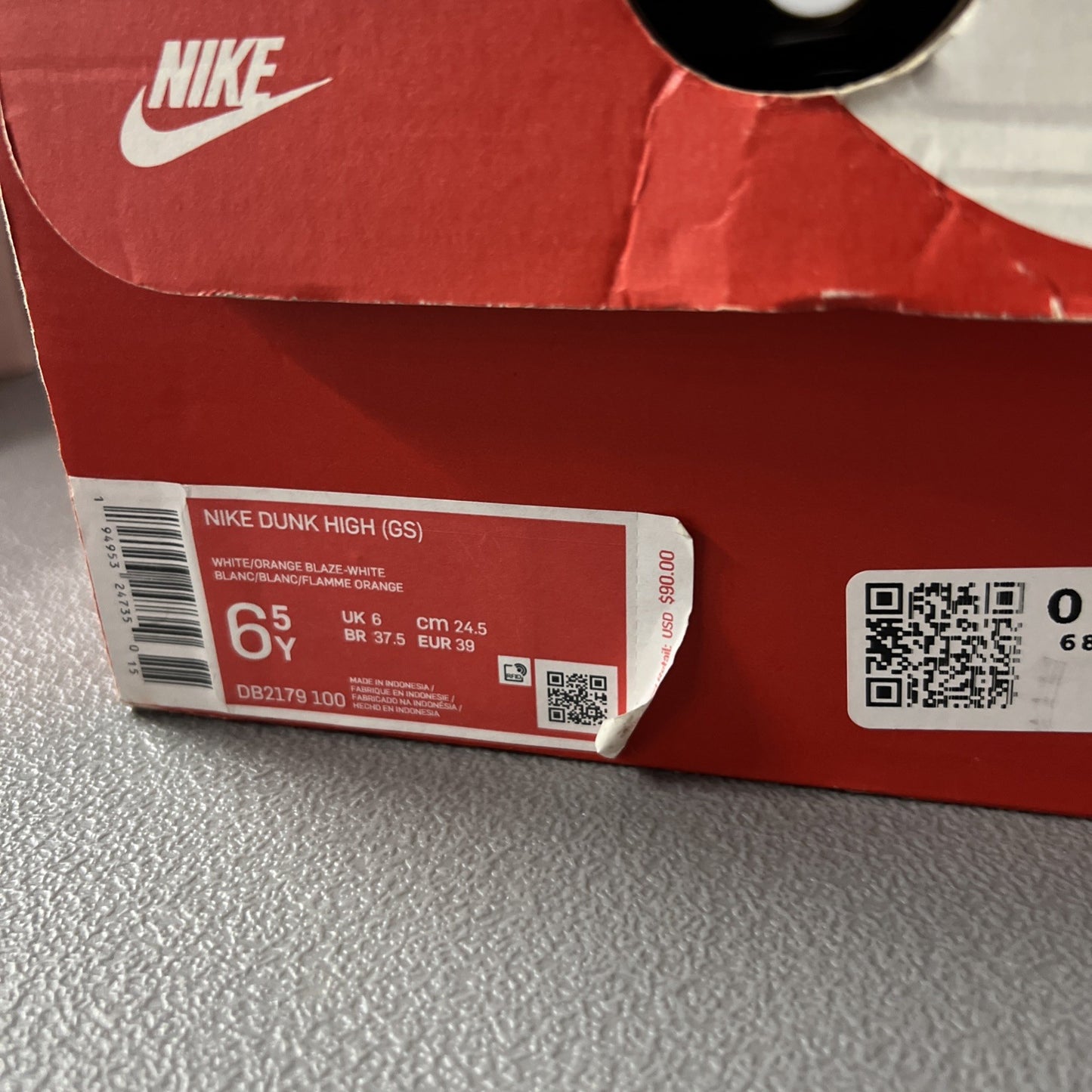 Size 6.5 Y or 8 Wmns - Nike Dunk High SP ‘Syracuse’ GS