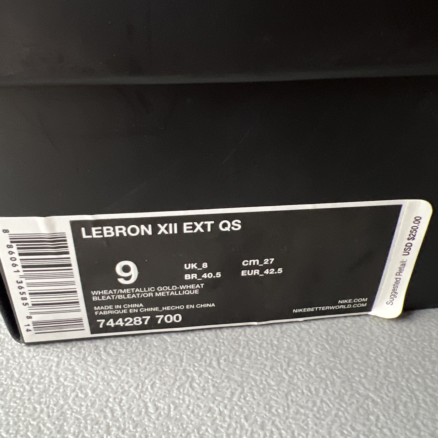 Size 9 - Nike LeBron 12 EXT ‘Wheat’