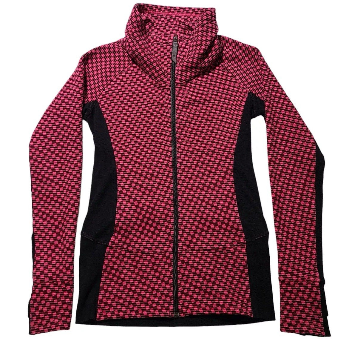 Size 10- Lululemon Hot Pink & Black Check Radiant Jacket