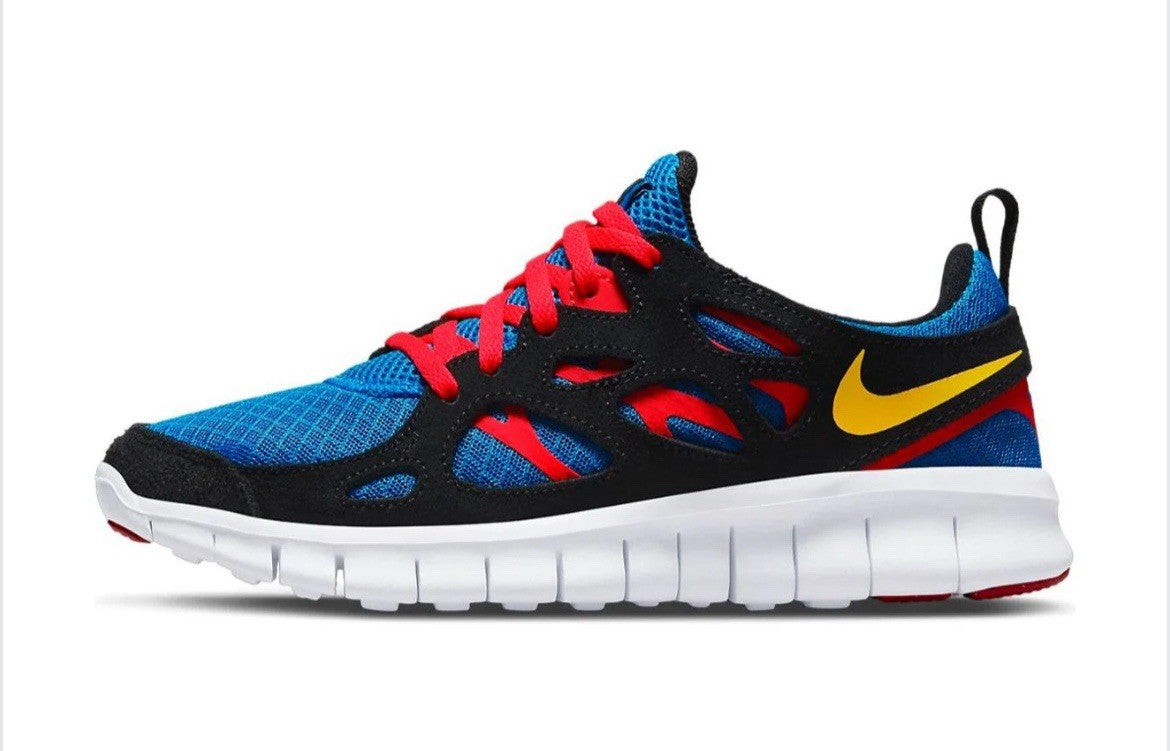 Size 7Y or 8.5 Wmns- Nike Free RN 2 'Black Multicolor’