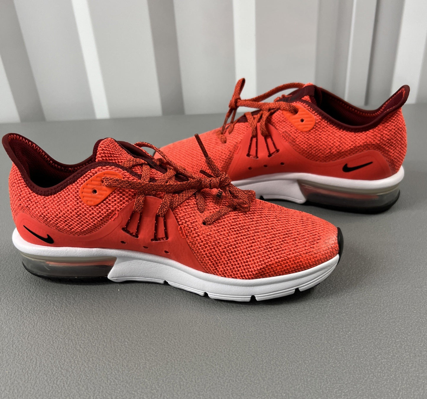 Size 7Y or 8.5 Wmns Nike Air Max Sequent 3 GS 'Team Red'