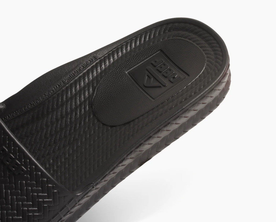Size 7- REEF Women's Water Scout Slide Black Medium Width