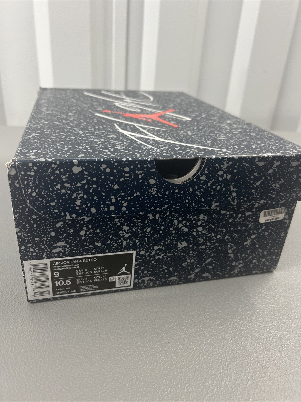 Size 9- Jordan 4 Retro Mid Midnight Navy