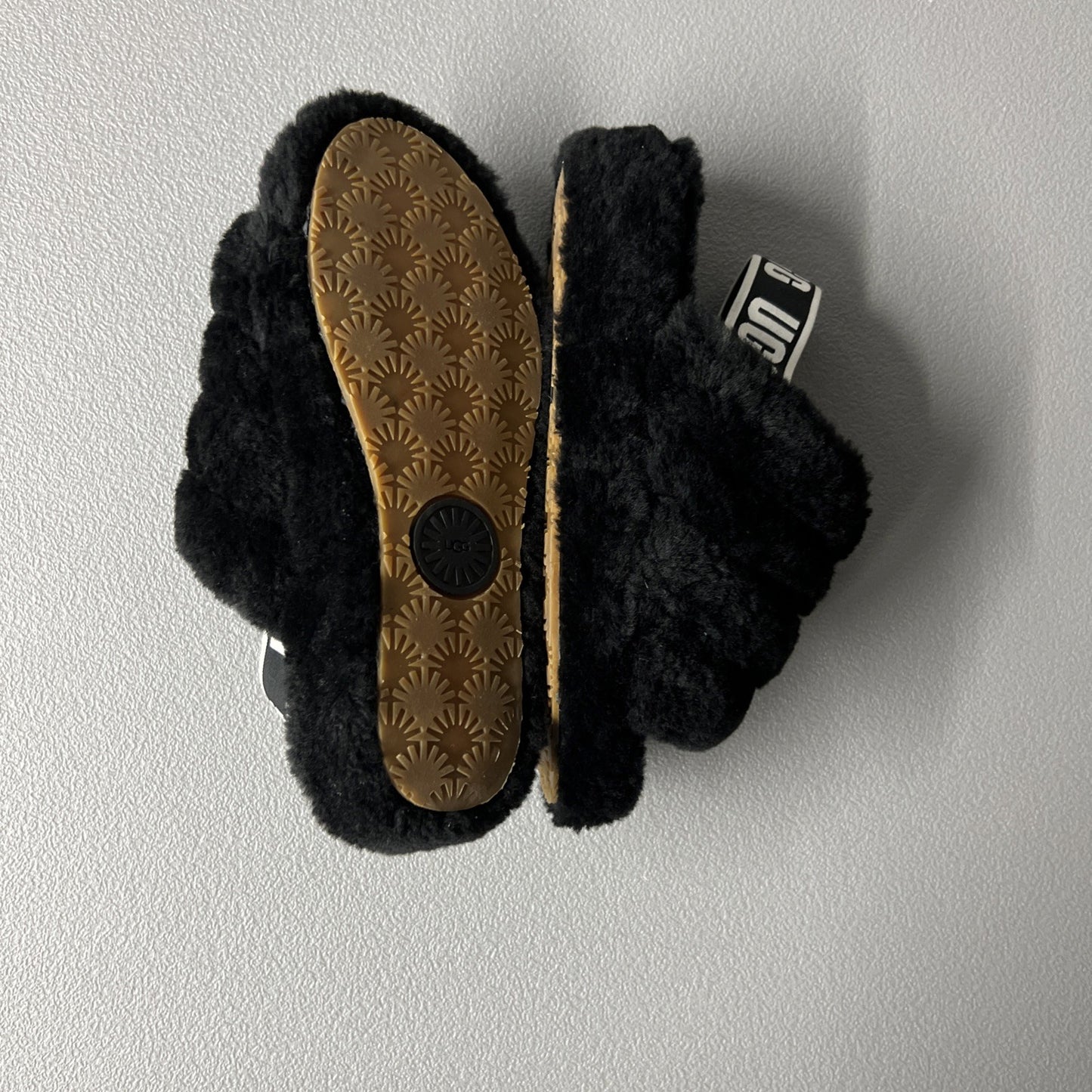 Size 6 - Ugg Wmns Fluff Yeah Slide 'Black’