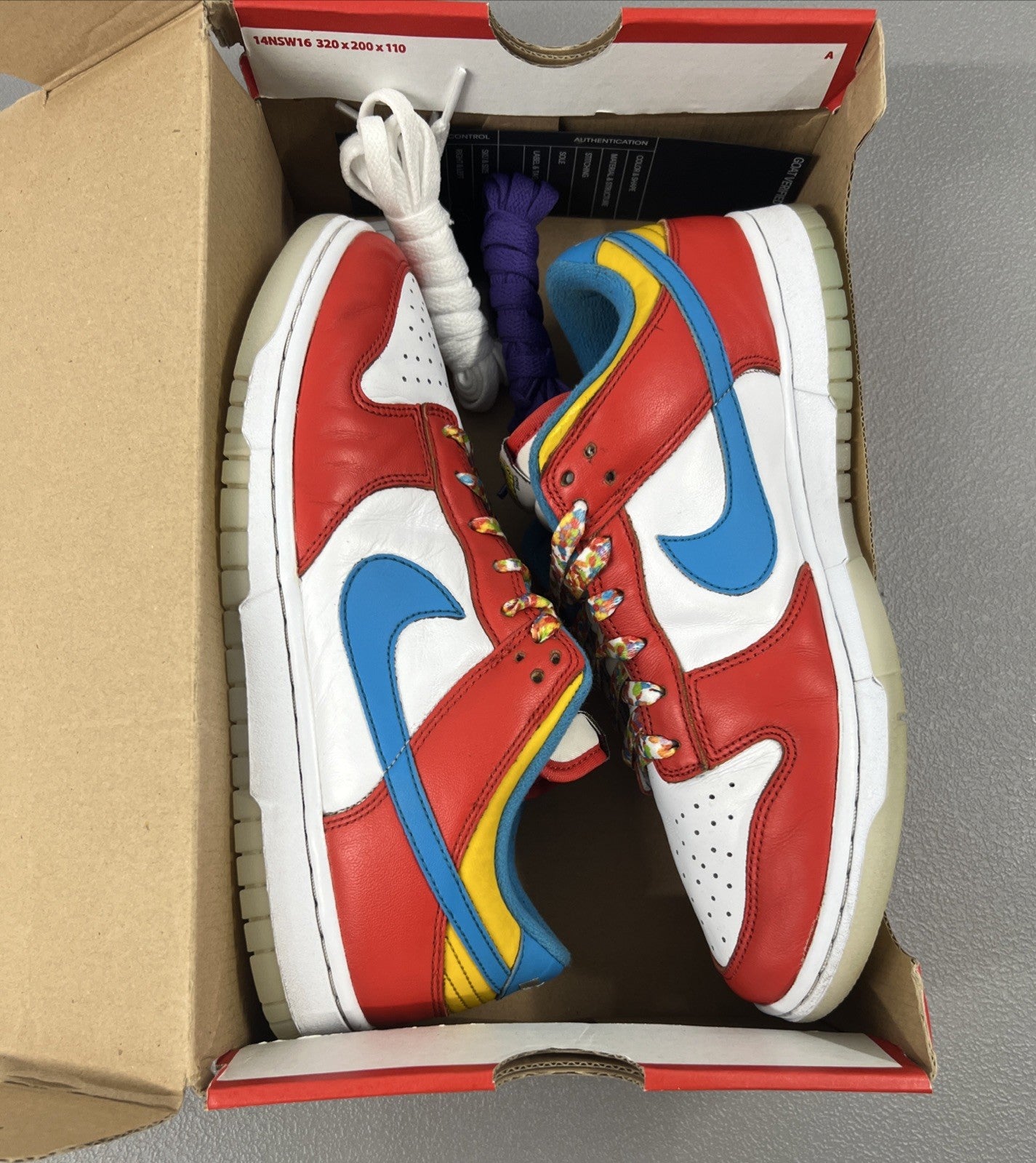 Size 8.5 - Nike Dunk Low QS LeBron James Fruity Pebbles