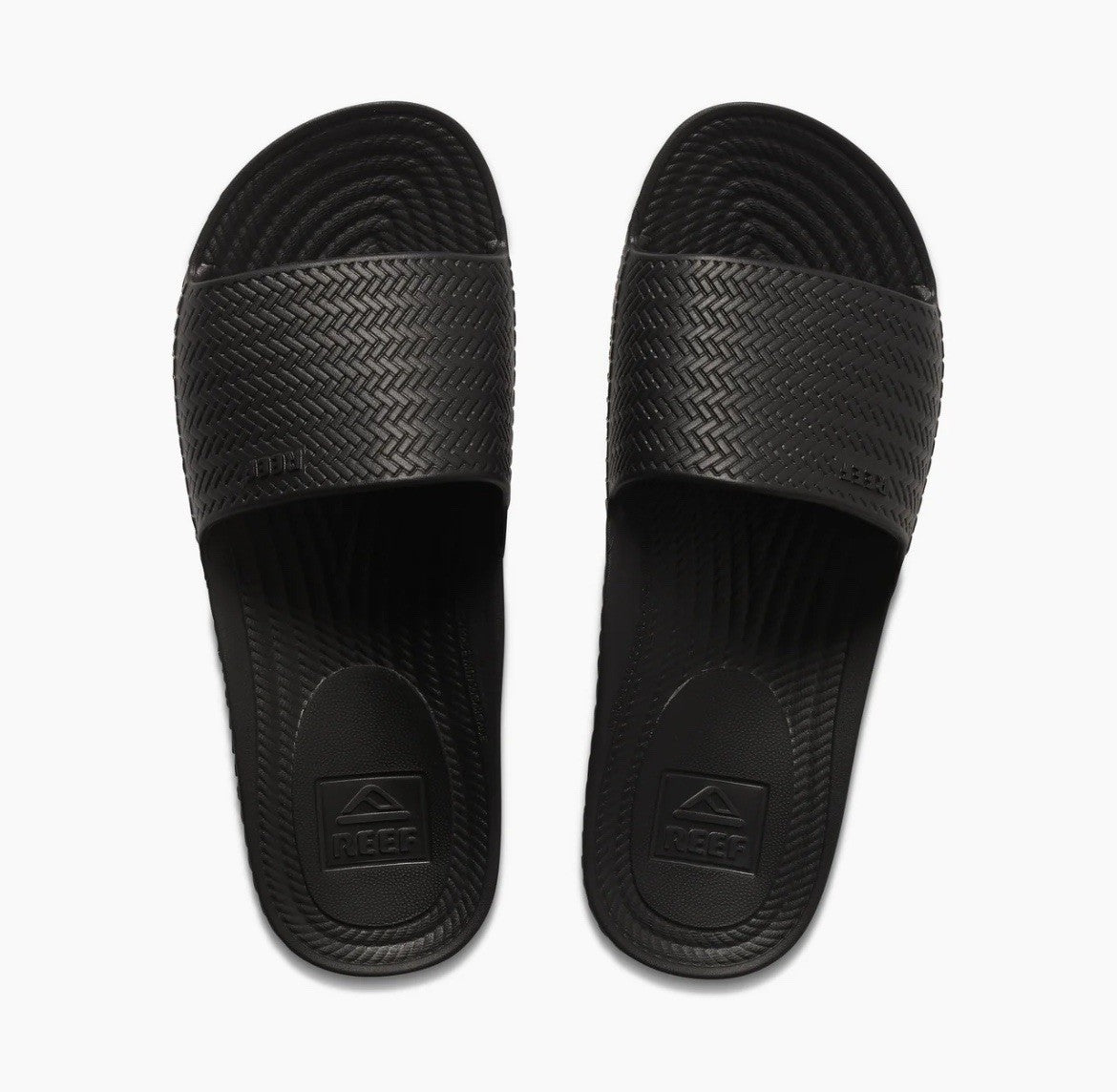 Size 7- REEF Women's Water Scout Slide Black Medium Width