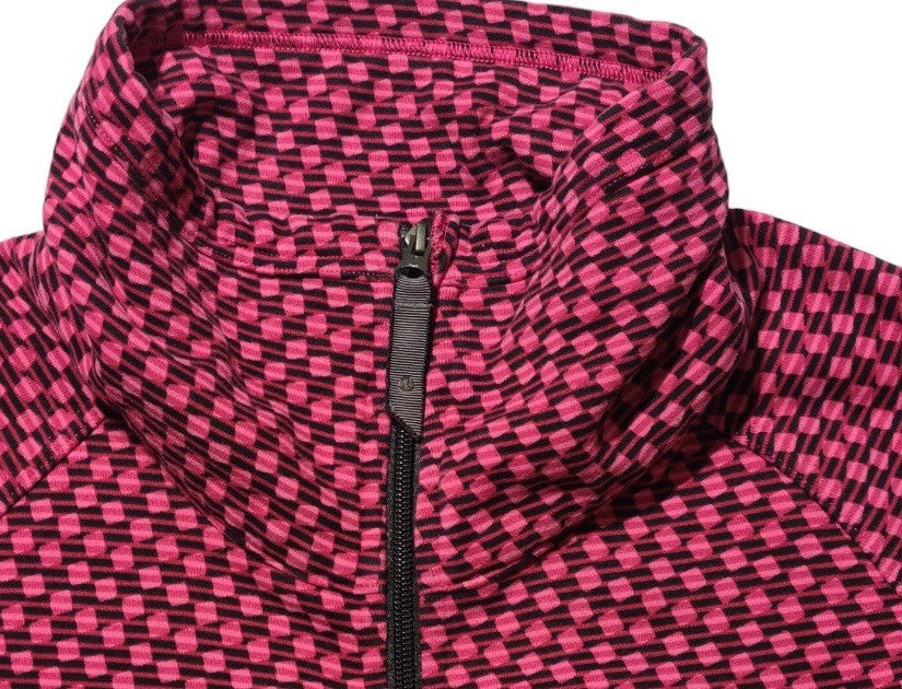 Size 10- Lululemon Hot Pink & Black Check Radiant Jacket