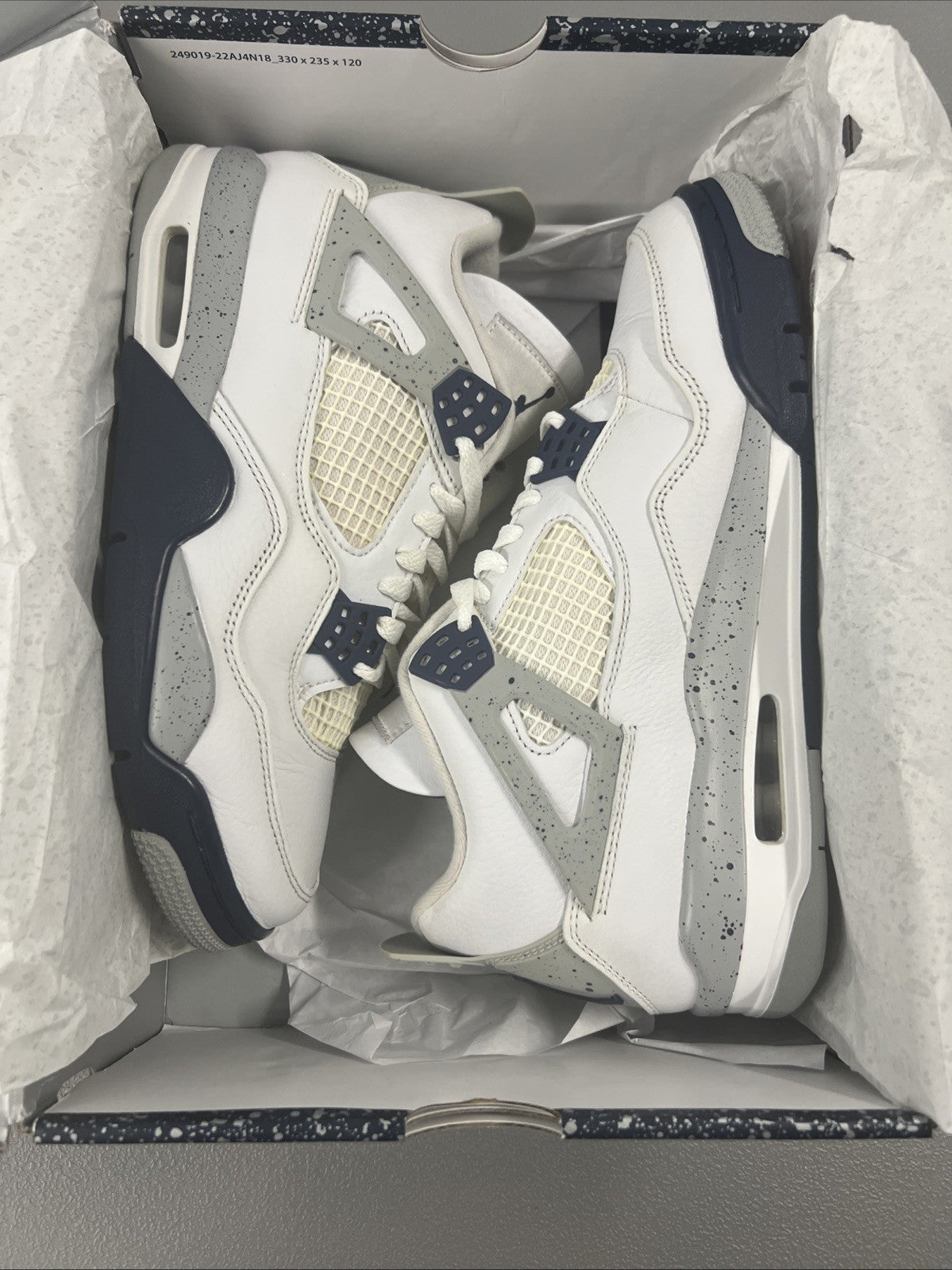 Size 9- Jordan 4 Retro Mid Midnight Navy