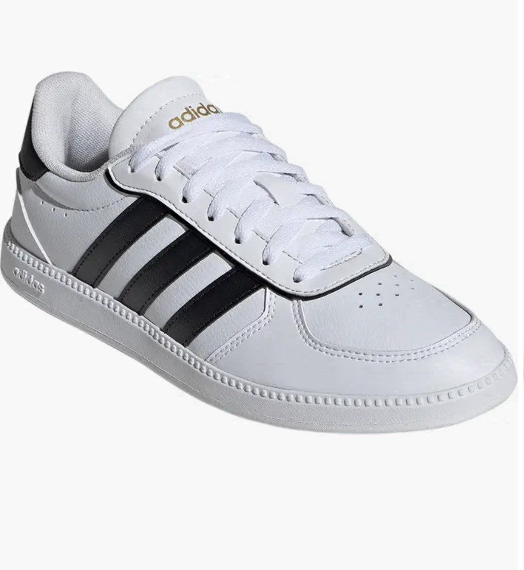 Size 8 - Adidas Breaknet Sleek Sneaker White, Black and Gold Metallic (Women’s)