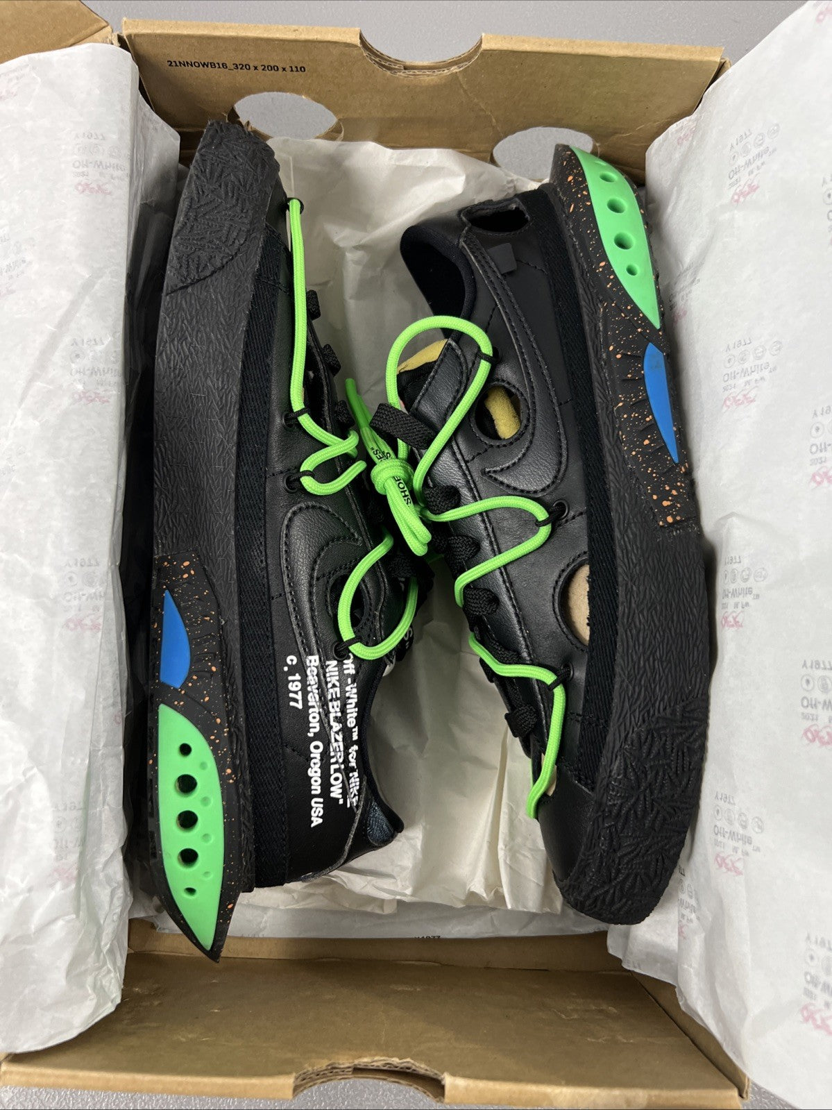 Size 7.5 - Nike Off-White x Blazer Low 'Black’