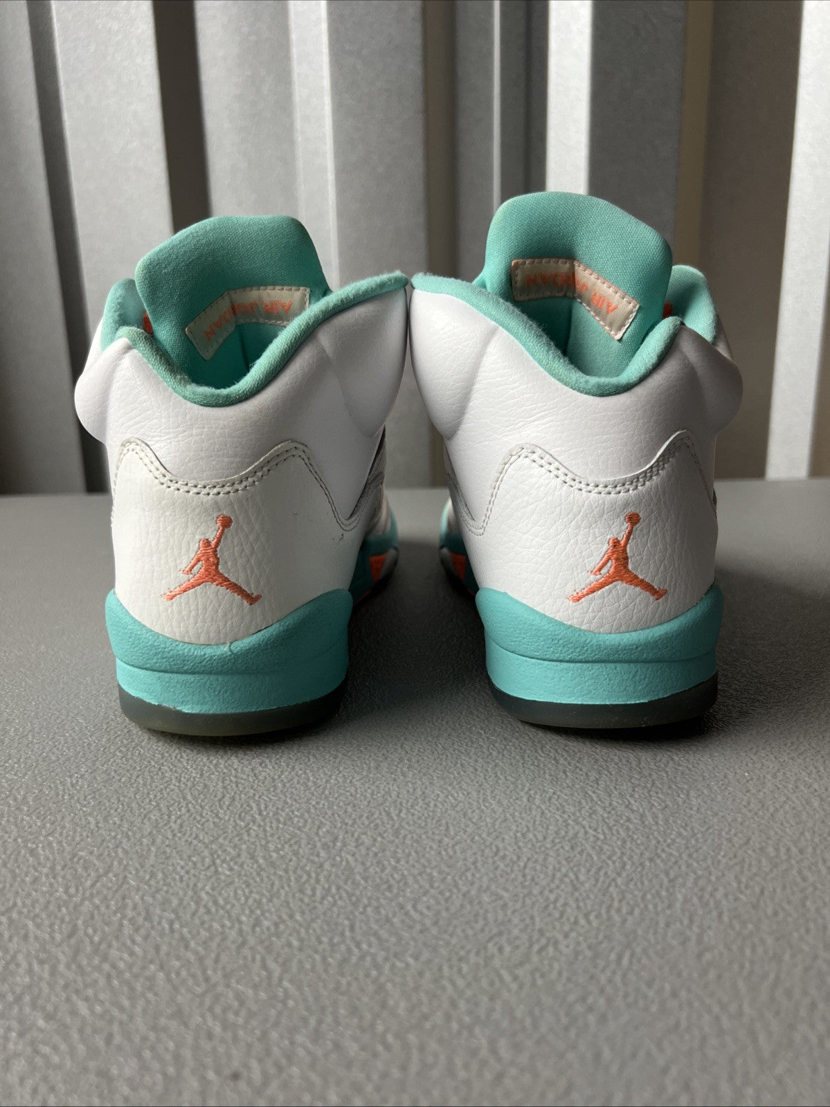 Size 7Y or 8.5 Wmns - Jordan 5 Retro Light Aqua (GS)