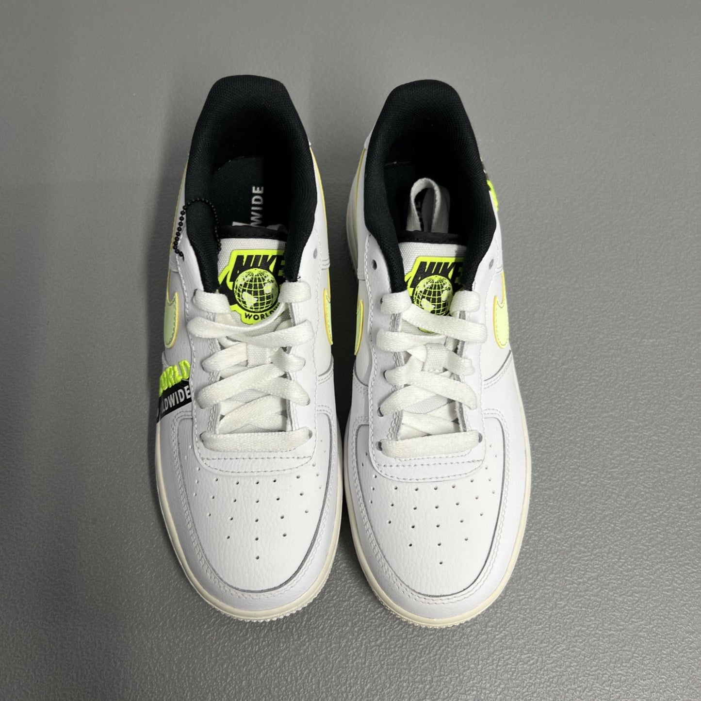 Size 4.5Y - Nike Air Force 1 LV8 1 'Worldwide Pack White Barely Volt' CN8536-100