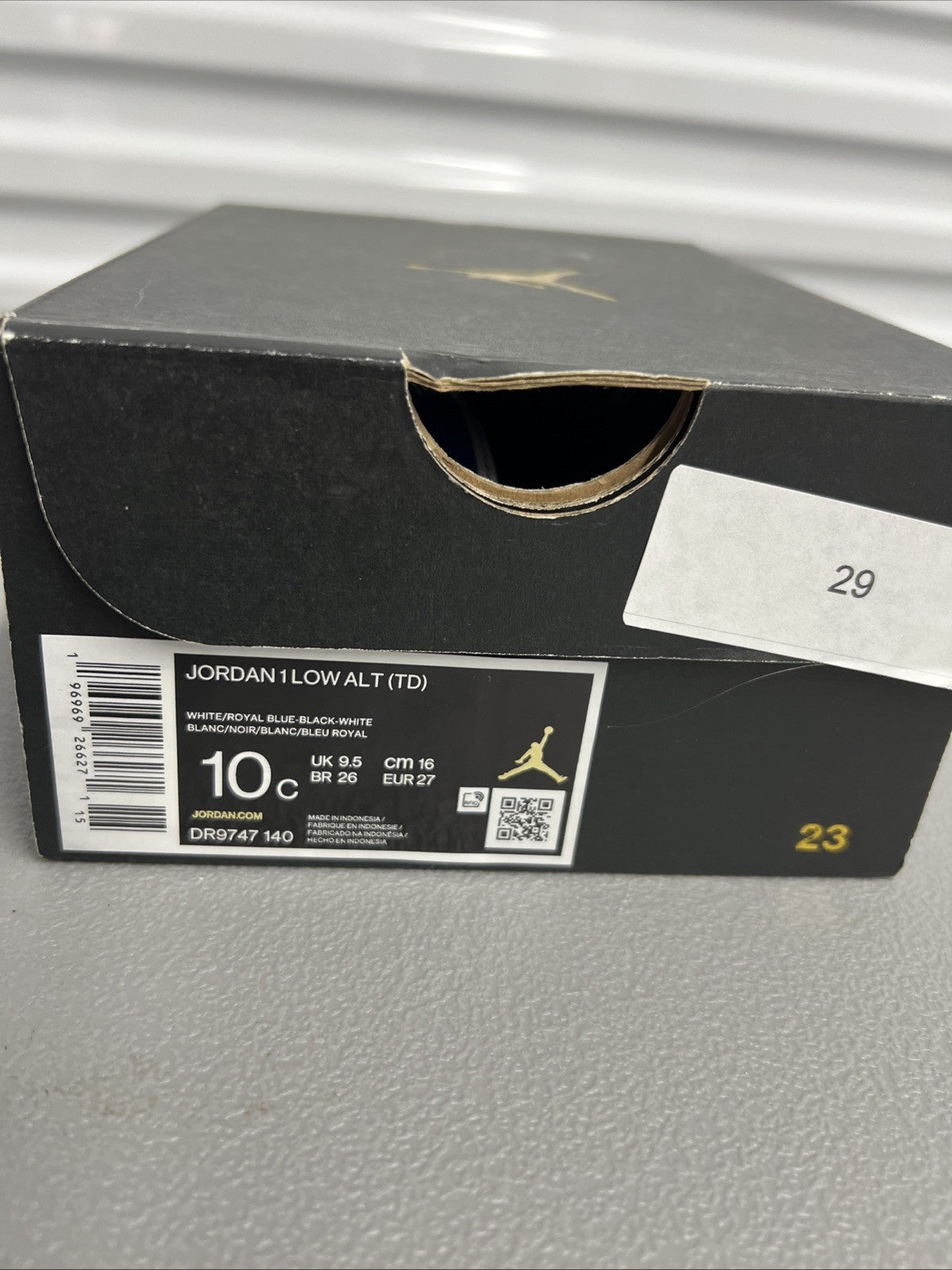 Size 10C - Jordan 1 Retro Low ALT Alternate Royal Toe (Toddler)