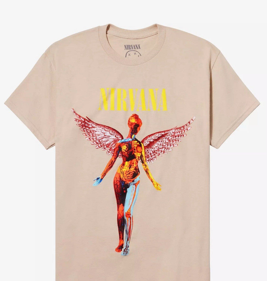 Size Small- Nirvana In Utero Beige T-Shirt