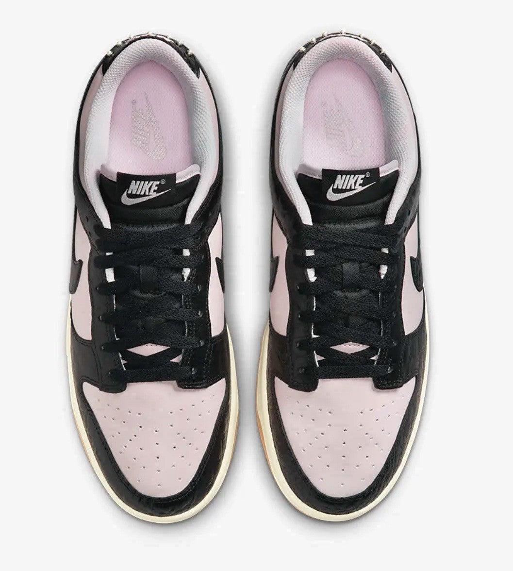 Size 9.5 - Nike Dunk Low Black Platinum ‘Violet Croc’ with Extra Laces