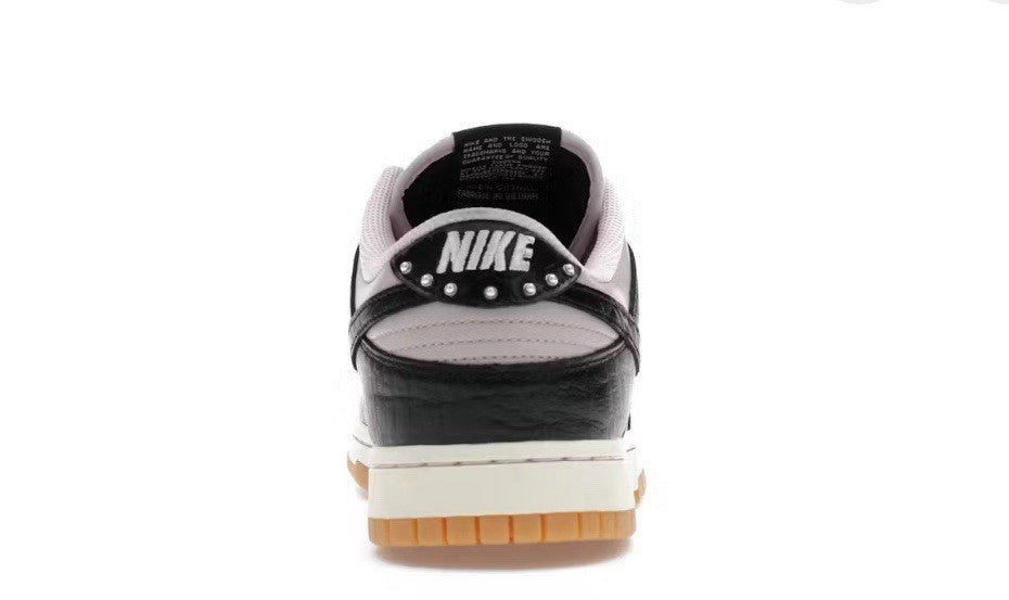 Size 9.5 - Nike Dunk Low Black Platinum ‘Violet Croc’ with Extra Laces