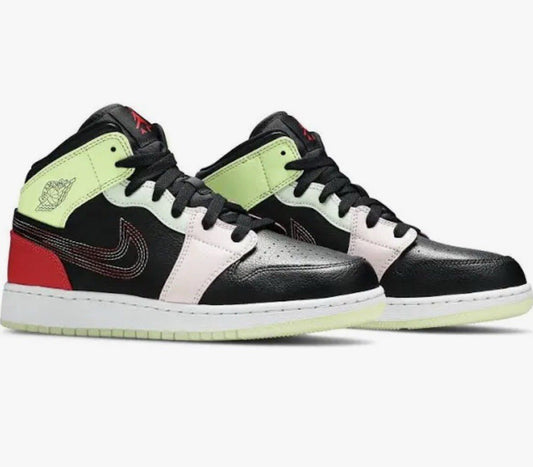 Size 7Y or 8.5 Wmns- Jordan 1 Mid Glow-In-The-Dark (GS)