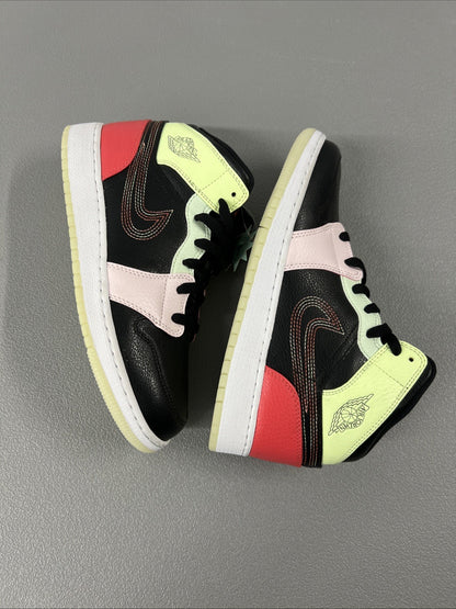 Size 7Y or 8.5 Wmns- Jordan 1 Mid Glow-In-The-Dark (GS)