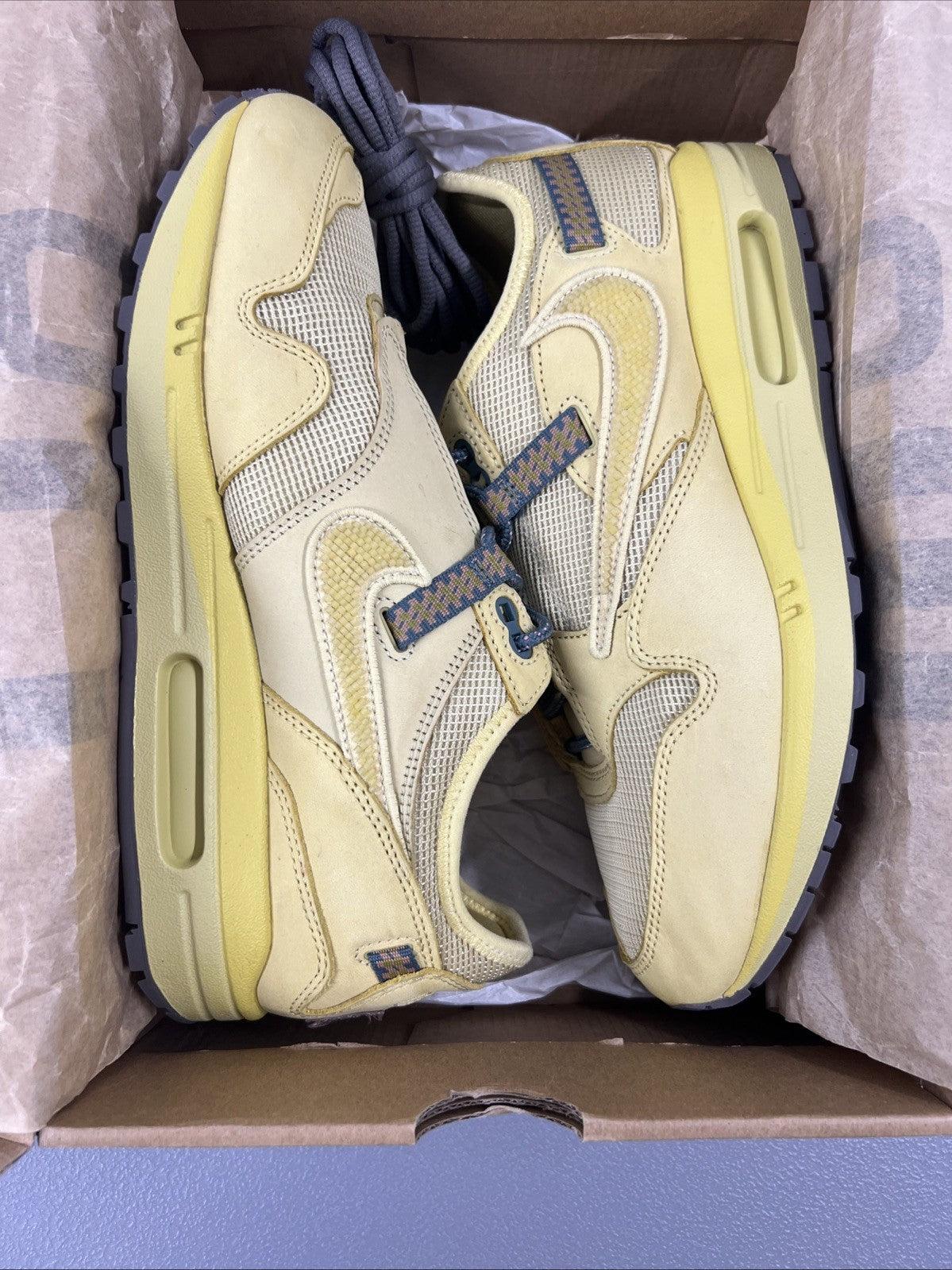 Size 9.5 - Nike Air Max 1 x Travis Scott Saturn Gold