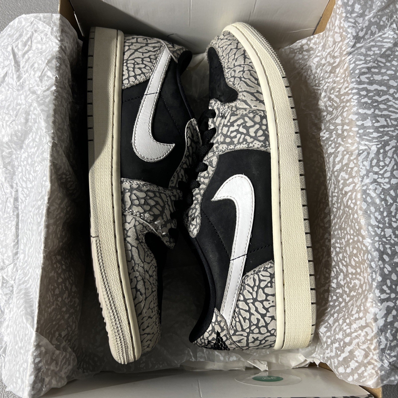 Size 9 Men’s or 10.5 Women’s - Jordan 1 Retro Low OG ‘Black Cement’
