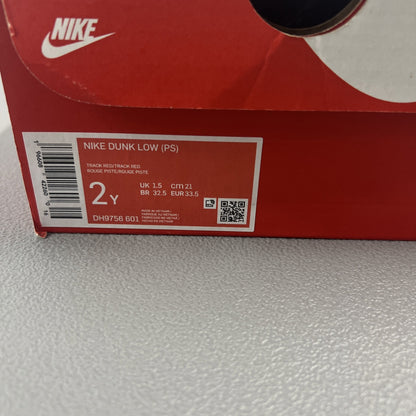 Size 2Y - Nike Dunk Low ‘Track Red’ (GS)