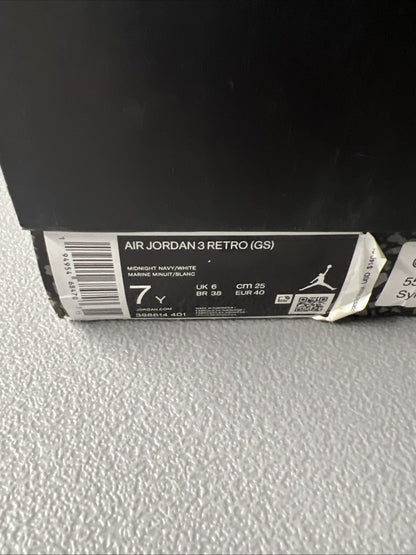 Size 7Y or 8.5 Wmns- Air Jordan 3 Retro ‘Georgetown’ GS - 398614 401