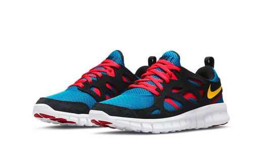 Size 7Y or 8.5 Wmns- Nike Free RN 2 'Black Multicolor’