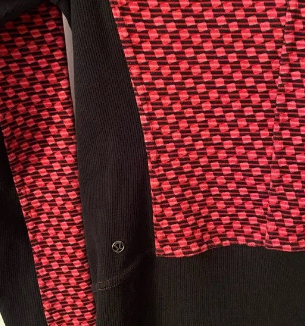 Size 10- Lululemon Hot Pink & Black Check Radiant Jacket