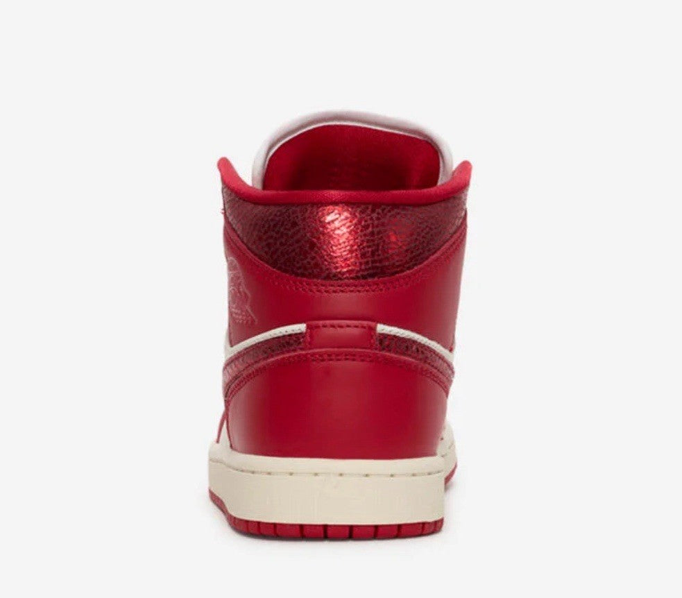 Size 11 Women’s or 9.5 Men’s- Air Jordan 1 Mid SE ‘Red Cracked Leather’