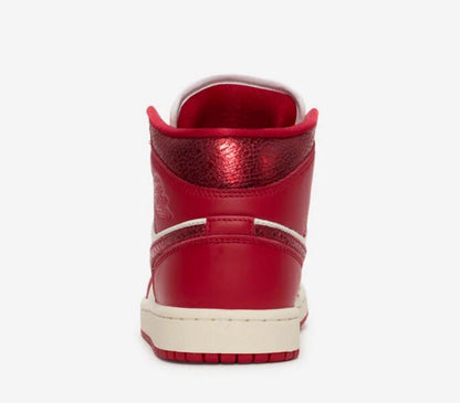 Size 11 Women’s or 9.5 Men’s- Air Jordan 1 Mid SE ‘Red Cracked Leather’