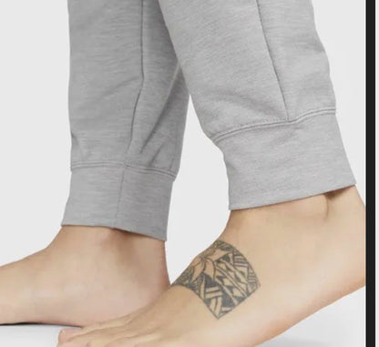 Size Medium- Nike Yoga Dri-Fit 7/8 Terry Fleece  Joggers Gray Drawstring Women’s