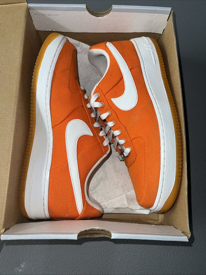 Size 11.5 Wmns or 10 Men’s - Air Force 1 Low Canvas ‘Orange Peel’