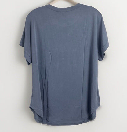 Lulus Tempest Blue Crew Neck Tee Size X-small