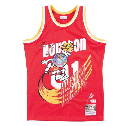 Size XS Travis Scott x BR x Mitchell & Ness Houston Rockets Retro Jersey Jordan