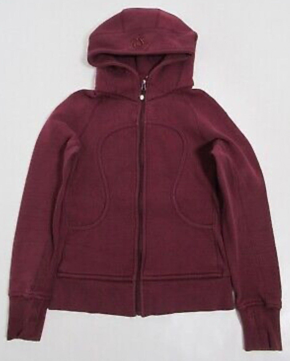 Size 8-Lululemon Women's Full Zip Scuba Hoodie Plum