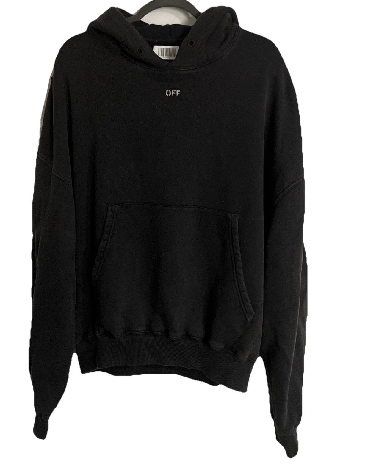 Size XL - Off-White BW St. Matthew Over Hoodie 'Black/Grey’ - No Drawstring