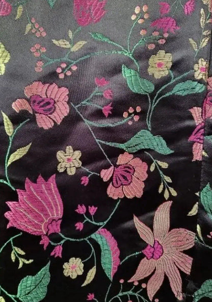 Size M- Lulus Make a Move Black Floral Jacquard Strapless Dress