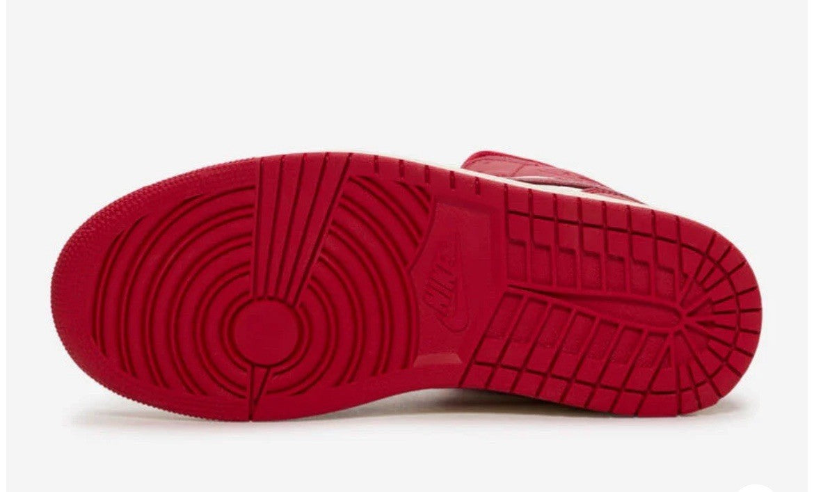 Size 7.5 Women’s or 6 Men’s- Air Jordan 1 Mid SE ‘Red Cracked Leather’