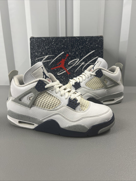 Size 9- Jordan 4 Retro Mid Midnight Navy