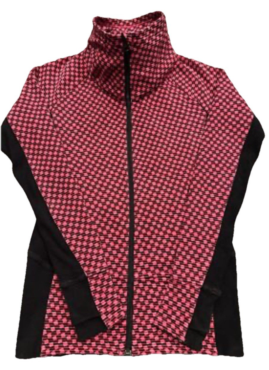 Size 10- Lululemon Hot Pink & Black Check Radiant Jacket