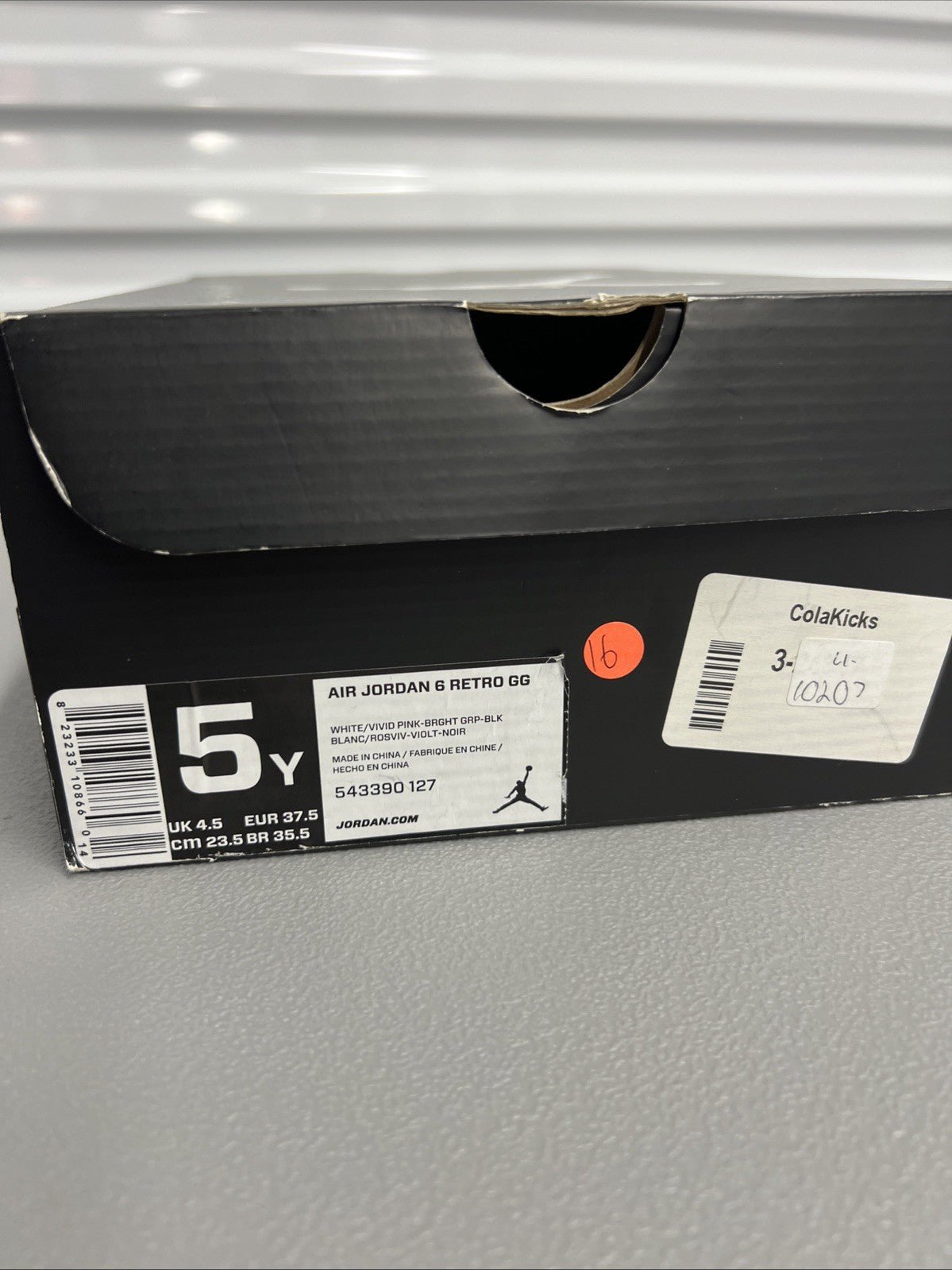 Size 5Y or 6.5 Wmns- Air Jordan 6 Retro 'Vivid Pink'  543390-127 (GS)