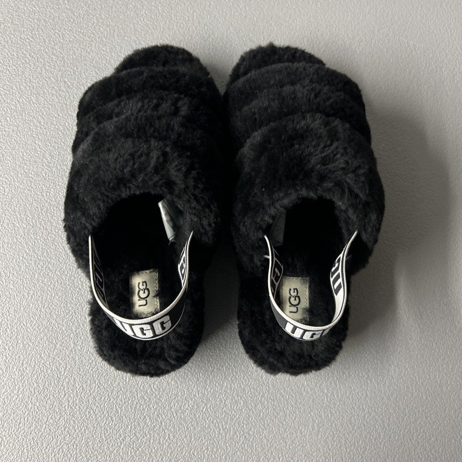 Size 6 - Ugg Wmns Fluff Yeah Slide 'Black’