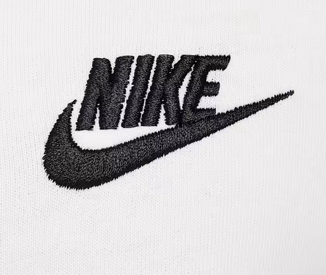 Size Small- The Nike Tee Sportswear Embroidered Big Kids T-Shirt - White