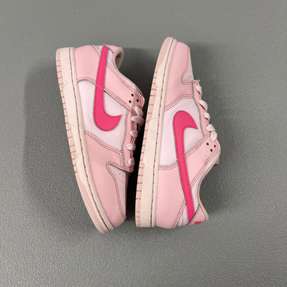 Size 3- Nike Dunk Low Triple Pink (Preschool)