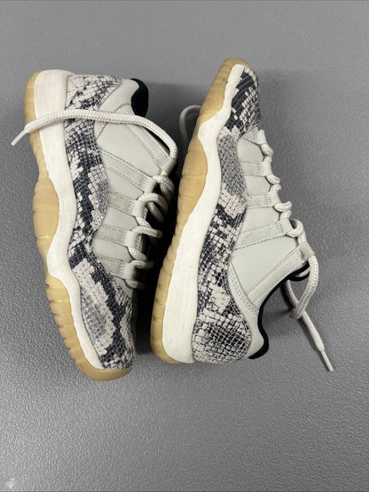 5.5 Y or 7 Wmns - Jordan 11 Retro Low Snake Light Bone (GS)